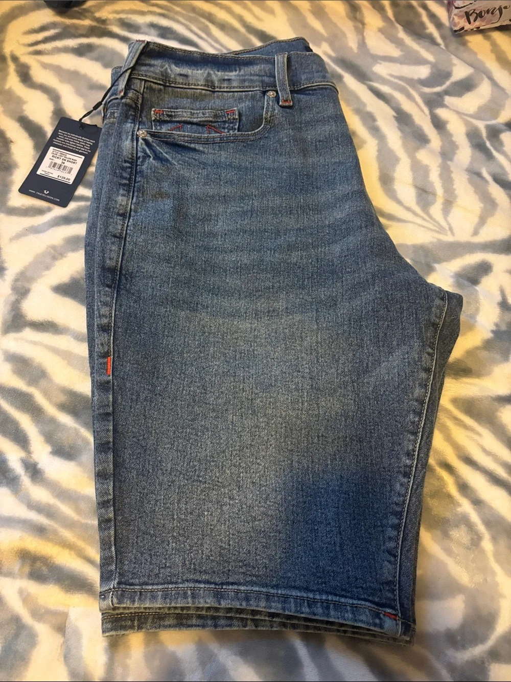 True Religion Men's Light Blue Relaxed Jeans